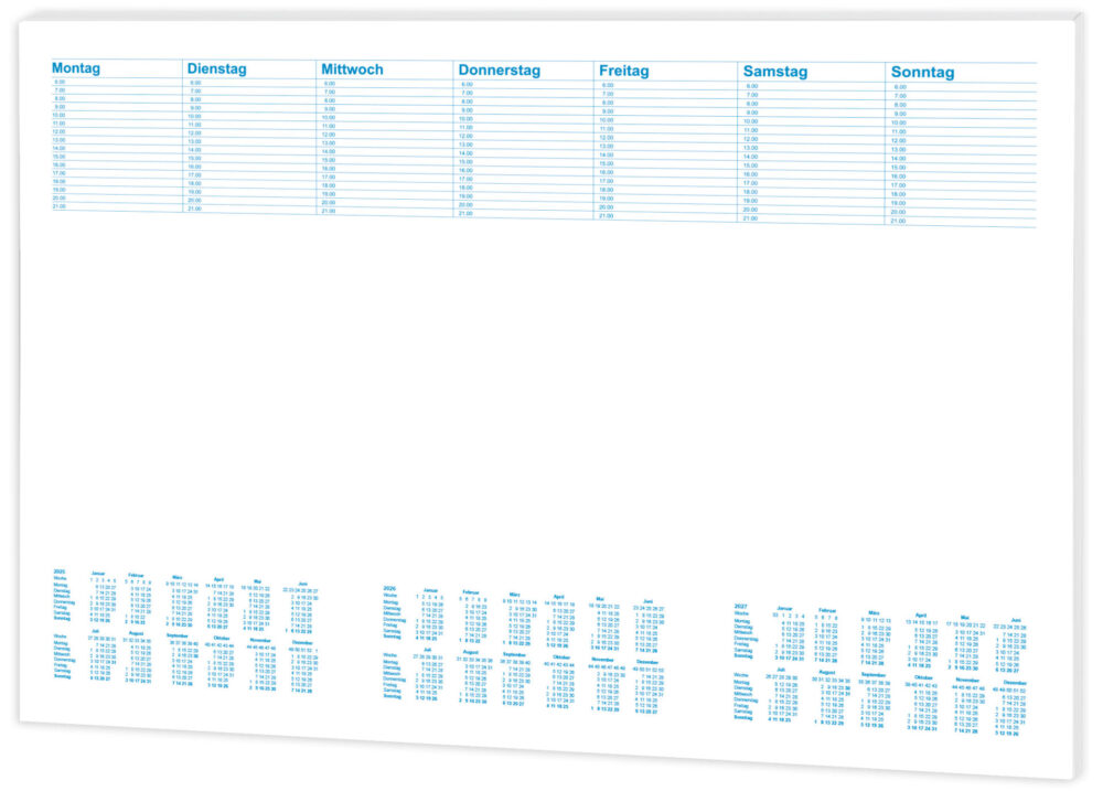 Schreibunterlage mit Kalendarium